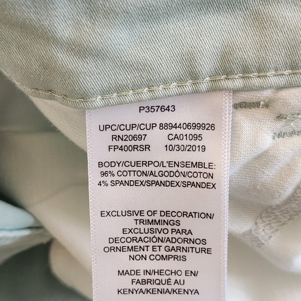 Dickies Mint Green Stretch Twill Skinny Pants Size 8 - Picture 10 of 10